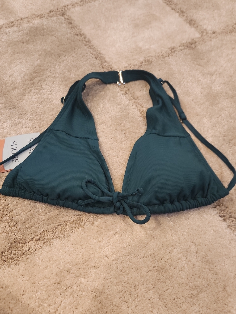 Shade & Shore Green Triangle Bikini Top